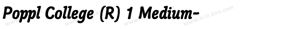 Poppl College (R) 1 Medium字体转换